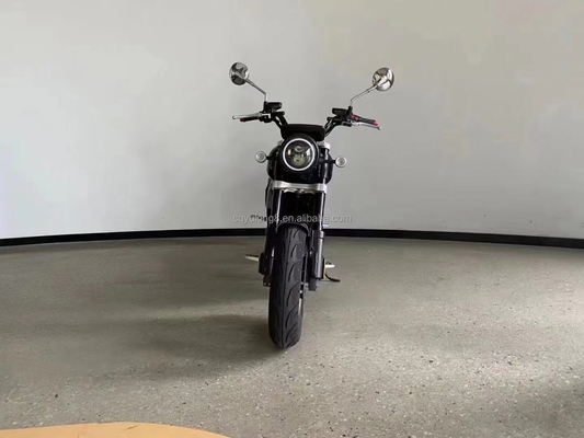 Vélo électrique tout-terrain 5000W Moto électrique rétro avec frein à disque et pneu de 10 pouces