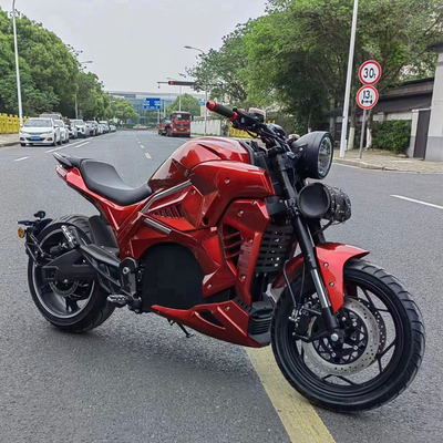 Moto de course électrique personnalisée 72v 3000W 5000W avec frein à disque et refroidissement à l'eau